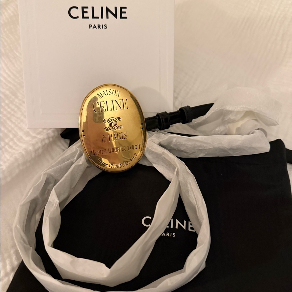 Celine Teen Belt with Gold Belt Buckle - Picture 3 of 13